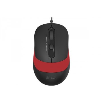 Mouse A4Tech Fstyler FM10, USB, 1600 DPI, 4 Butoane, Negru/Rosu